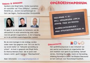 Flyer voor opGROEIsymposium 2017